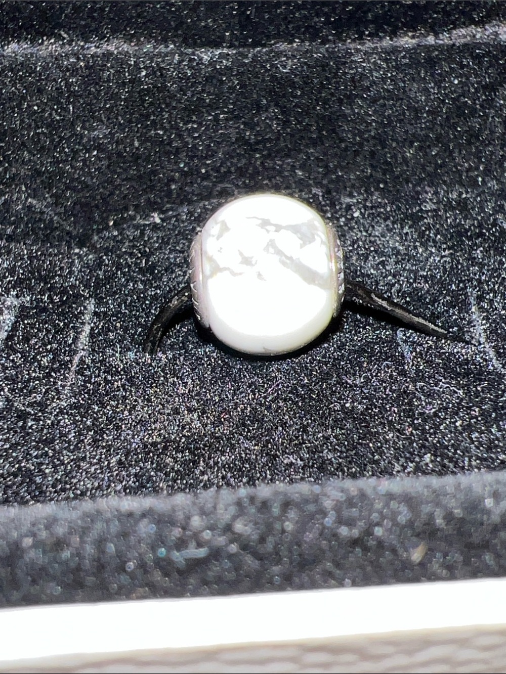 Pandora Authentic Retired White Marble-Effect Charm Bead - Picture 5 of 9
